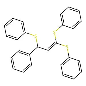 (1,3,3-Tris(phenylthio)-2-propenyl)benzene structure