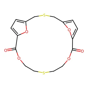 10,16,21,22-Tetraoxa-3,13-dithiatricyclo(16.2.1.1.(sup 5,8))docosa-5,7,18,20-tetraene-9,17-dione structure