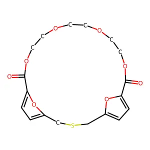 10,13,16,19,24,25-Hexaoxa-3-thiatricyclo(19.2.1.1(sup 5,8))pentacosa-5,7,21,23-tetraene-9,20-dione structure