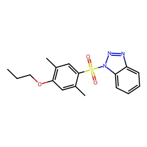 1-[(2,5-dimethyl-4-propoxyphenyl)sulfonyl]-1H-benzotriazole structure