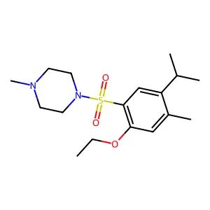 1-((2-ethoxy-5-isopropyl-4-methylphenyl)sulfonyl)-4-methylpiperazine structure