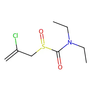 1-(2-chloroprop-2-enylsulfinyl)-N,N-diethylformamide structure