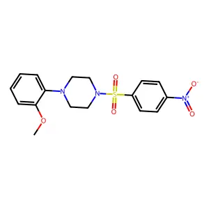 1-(2-methoxyphenyl)-4-(4-nitrophenyl)sulfonylpiperazine structure