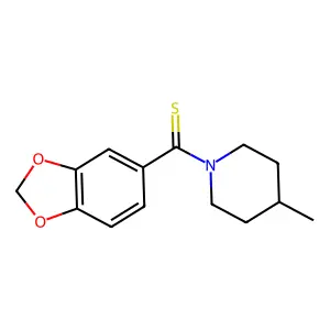 1,3-benzodioxol-5-yl(4-methylpiperidin-1-yl)methanethione structure