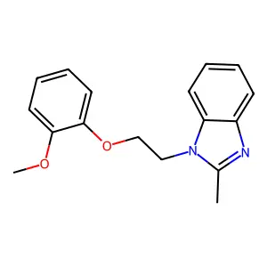 1-[2-(2-methoxyphenoxy)ethyl]-2-methyl-1H-benzimidazole structure