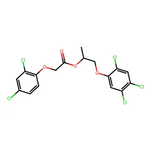 1-(2,4,5-trichlorophenoxy)propan-2-yl 2-(2,4-dichlorophenoxy)acetate structure