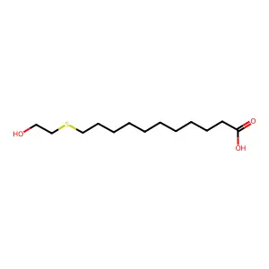 11-(2-hydroxyethylsulfanyl)undecanoic acid structure