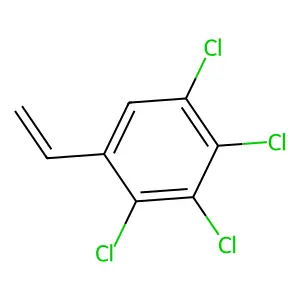 Benzene, ethenyl-, tetrachloro deriv. structure