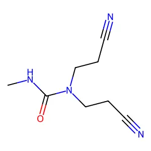 1,1-bis(2-cyanoethyl)-3-methylurea structure