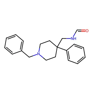 N-[(1-benzyl-4-phenylpiperidin-4-yl)methyl]formamide structure
