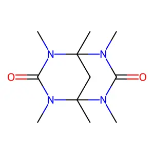 1,2,4,5,6,8-hexamethyl-2,4,6,8-tetraazabicyclo[3.3.1]nonane-3,7-dione structure