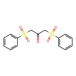 1,3-bis(benzenesulfonyl)propan-2-one structure