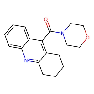 morpholin-4-yl(1,2,3,4-tetrahydroacridin-9-yl)methanone structure