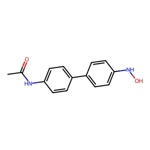 N-Hydroxy-N'-acetylbenzidine structure
