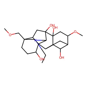 11-ethyl-6-methoxy-13-(methoxymethyl)-11-azahexacyclo[7.7.2.12,5.01,10.03,8.013,17]nonadecane-4,8,9,16-tetrol structure