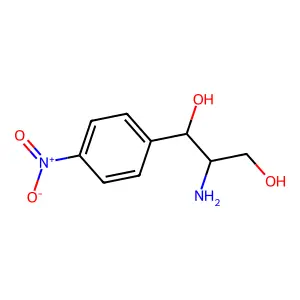 (1R,2R)-2-amino-1-(4-nitrophenyl)propane-1,3-diol structure