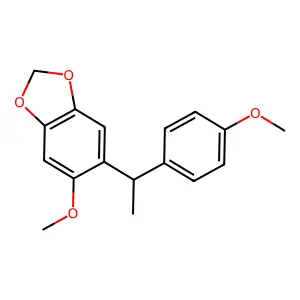 5-methoxy-6-[1-(4-methoxyphenyl)ethyl]-1,3-benzodioxole structure