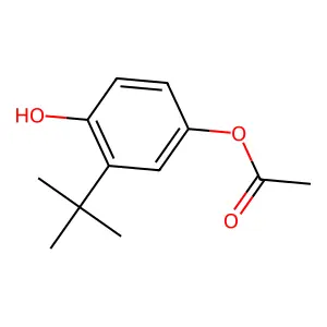 (3-tert-butyl-4-hydroxyphenyl) acetate structure