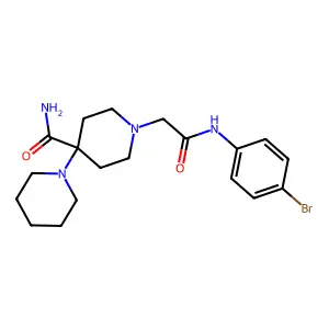 1'-{2-[(4-bromophenyl)amino]-2-oxoethyl}-1,4'-bipiperidine-4'-carboxamide structure