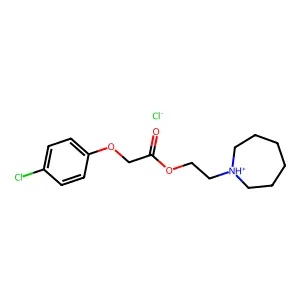 Acetic acid, (4-chlorophenoxy)-, 2-(hexahydro-1H-azepin-1-yl)ethyl ester, hydrochloride structure