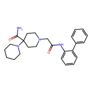 1-[2-oxo-2-(2-phenylanilino)ethyl]-4-piperidin-1-ylpiperidine-4-carboxamide structure