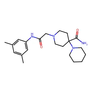 1'-{2-[(3,5-dimethylphenyl)amino]-2-oxoethyl}-1,4'-bipiperidine-4'-carboxamide structure