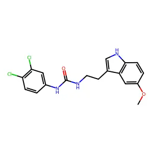 1-(3,4-dichlorophenyl)-3-[2-(5-methoxy-1H-indol-3-yl)ethyl]urea structure