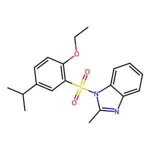 1-(2-ethoxy-5-propan-2-ylphenyl)sulfonyl-2-methylbenzimidazole structure
