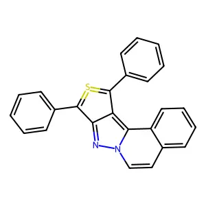 13,15-diphenyl-14lambda4-thia-10,11-diazatetracyclo[8.6.0.02,7.012,16]hexadeca-1(16),2,4,6,8,11,13,14-octaene structure