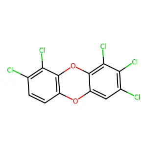 1,2,3,8,9-Pentachlorodibenzo-p-dioxin structure