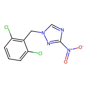 1-[(2,6-dichlorophenyl)methyl]-3-nitro-1,2,4-triazole structure