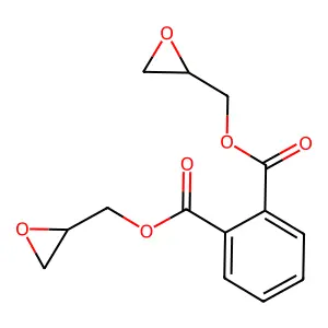 bis(oxiran-2-ylmethyl) benzene-1,2-dicarboxylate structure