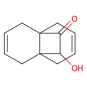 10-hydroxy-1,4,5,8-tetrahydro-4a,8a-ethanonaphthalen-9-one structure
