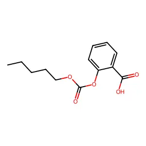 CARBONIC ACID, PENTYL ESTER, ESTER with SALICYLIC ACID structure