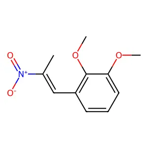 1,2-dimethoxy-3-(2-nitroprop-1-enyl)benzene structure