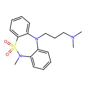 Dibenzo(1,2,5)thiadiazepine, 6,11-dihydro-11-(3-(dimethylamino)propyl)-6-methyl-, 5,5-dioxide structure