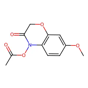 (7-methoxy-3-oxo-1,4-benzoxazin-4-yl) acetate structure