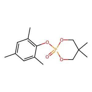 1,3,2-Dioxaphosphorinane, 5,5-dimethyl-2-(2,4,6-trimethylphenoxy)-, 2-oxide structure