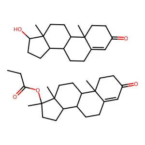 (8R,9S,10R,13S,14S,17S)-17-hydroxy-10,13-dimethyl-1,2,6,7,8,9,11,12,14,15,16,17-dodecahydrocyclopenta[a]phenanthren-3-one[(8R,9S,10R,13S,14S,17S)-10,13,17-trimethyl-3-oxo-2,6,7,8,9,11,12,14,15,16-deca structure