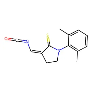 1-(2,6-dimethylphenyl)-3-(isocyanatomethylene)-2-pyrrolidinethione structure