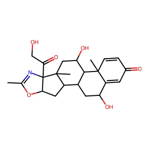 11,19-dihydroxy-8-(2-hydroxyacetyl)-6,9,13-trimethyl-5-oxa-7-azapentacyclo[10.8.0.02,9.04,8.013,18]icosa-6,14,17-trien-16-one structure