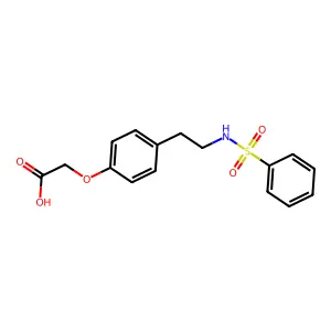 2-[4-[2-(benzenesulfonamido)ethyl]phenoxy]acetic acid structure