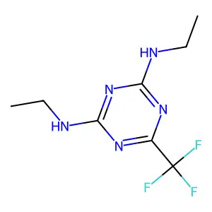 1,3,5-Triazine-2,4-diamine, N,N'-diethyl-6-(trifluoromethyl)- structure