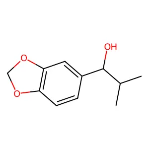 1-(1,3-benzodioxol-5-yl)-2-methylpropan-1-ol structure