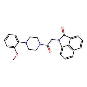 1-[2-[4-(2-methoxyphenyl)piperazin-1-yl]-2-oxoethyl]benzo[cd]indol-2-one structure