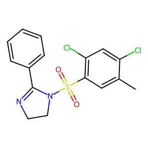 1-(2,4-dichloro-5-methylphenyl)sulfonyl-2-phenyl-4,5-dihydroimidazole structure