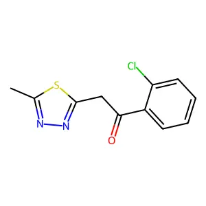 1-(2-chlorophenyl)-2-(5-methyl-1,3,4-thiadiazol-2-yl)ethanone structure