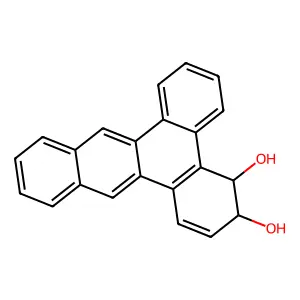 trans-3,4-Dihydro-3,4-dihydroxydibenz(a,c)anthracene structure