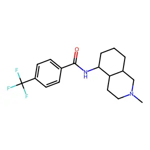N-[(4aS,8aR)-2-methyl-3,4,4a,5,6,7,8,8a-octahydro-1H-isoquinolin-5-yl]-4-(trifluoromethyl)benzamide structure
