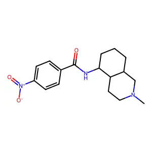 N-[(4aS,8aR)-2-methyl-3,4,4a,5,6,7,8,8a-octahydro-1H-isoquinolin-5-yl]-4-nitrobenzamide structure